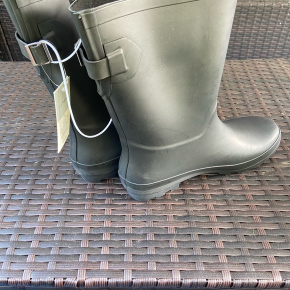 NWT A New Day Black Waterproof Rain Boots with Adjustable Strap - Picture 4 of 7
